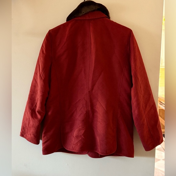 {Norton McNaughton}-Size: 10-Faux Suede Quilted Print Barn Jacket - Picture 3 of 3